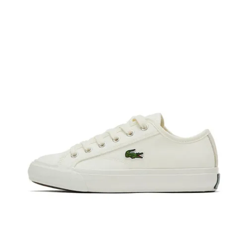 LACOSTE Low-Top Canvas Shoes White Women's