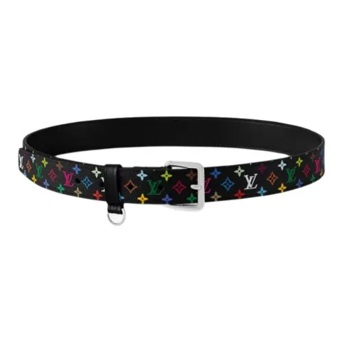 LOUIS VUITTON Ремни из коровьей кожи женские черные ширина 3 см