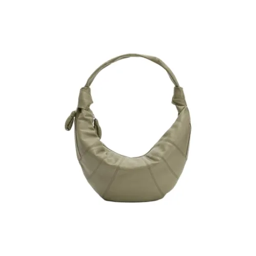 Lemaire Коровья кожа Круассан Сумка Пельмени Сумка Портативная Подмышечная Сумка на плечо Маленькая Женская Серый хаки