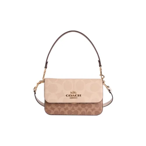 COACH Brynn Искусственная кожа Сумка через плечо Средняя Женская Песочно-желтый Коричнево-желтый