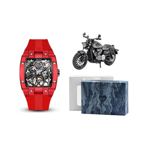 OBLVLO Автоматический механический механизм Мужские часы Черный циферблат