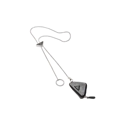 PRADA Кристалл Сатин Текстиль Одно Плечо Через Плечо Клатч Мини Женский