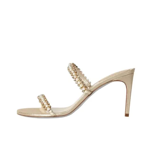 RENE CAOVILLA Слипоны 8 см Женские Золотые