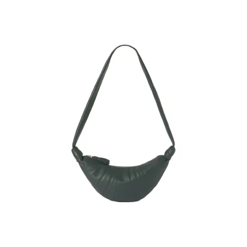 Lemaire Croissant series Коровья кожа Сумка через плечо Круассан Маленький Унисекс Полуночь Зеленый