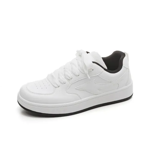 PAUL FRANK Slip-resistant Abrasion-resistant Lightweight Low-Top Skateboarding Shoes Women's White PAUL FRANK Противоскользящие Износостойкие Легкие Низкие Кроссовки для Скейтбординга Женские Белые