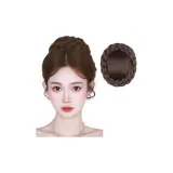 Элегантный тюльпан Bun Hairdo [холодный коричневый] с яично-белым шелком