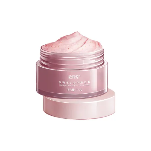 Ou Liyuan Розовый Морская соль Скरब для тела 220 г Отшелушивающий Глубокая чистка для уменьшения кератоза пиларис