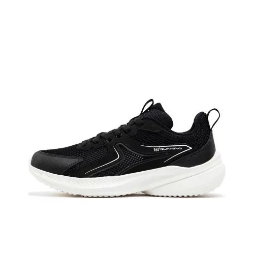 361° Slip-Resistant Breathable And Resilient Low Top Casual Running Shoes Men's Black White