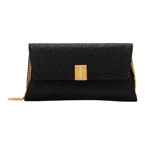 TF Блестки Clutch Сумка через плечо Женская Черная
