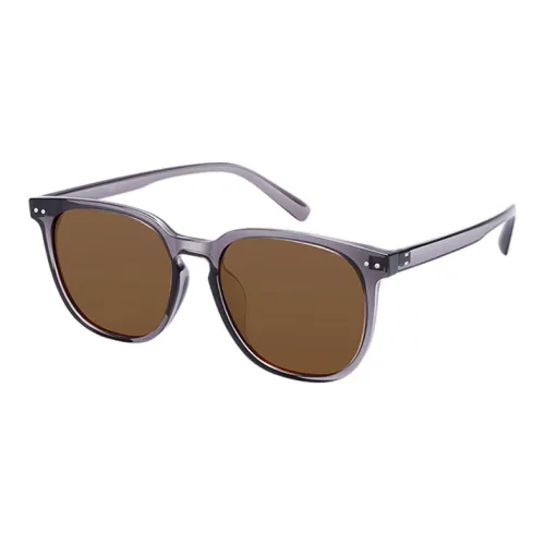 LOHO TR90 Овал Non PRESSURE Путешествие Фотография УФ-защита Солнцезащитные очки Унисекс Черный чай Коричневый