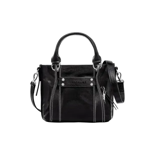 LONGCHAMP 3D Коровья кожа Тоут Сумка Сумка для покупок Сумка через плечо Сумка Маленькая Женская Черная