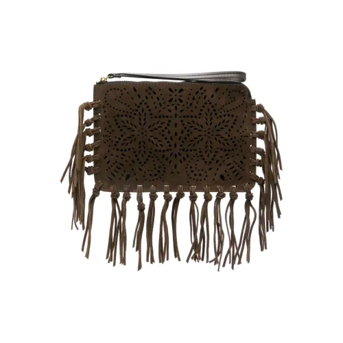 ISABEL MARANT Телячья кожа Клатч Женские Кедровый Коричневый