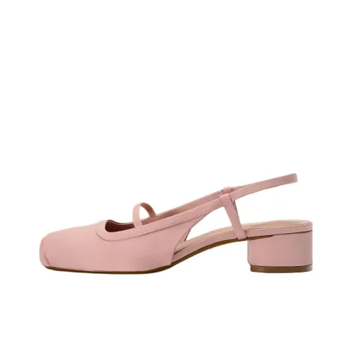 ZARA Новогодние Высокие каблуки Розовые Женские