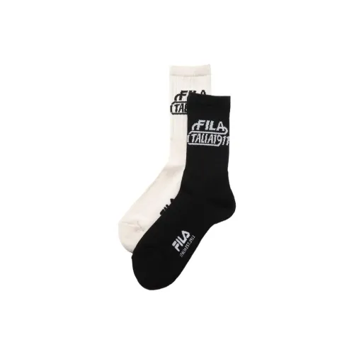 FILA 2 пачки черных + белых мужских носков до колена