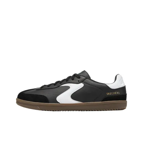 Skechers Hotshot Аbrasion Resistant Низкие Кроссовки для скейтбординга Мужские Черно-белые