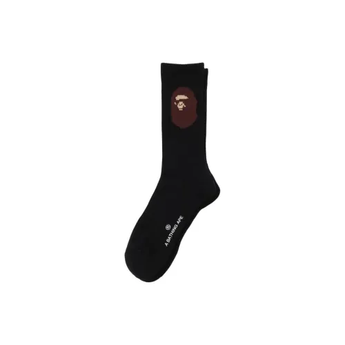 A BATHING APE 1 упаковка черные мужские носки до икры MID