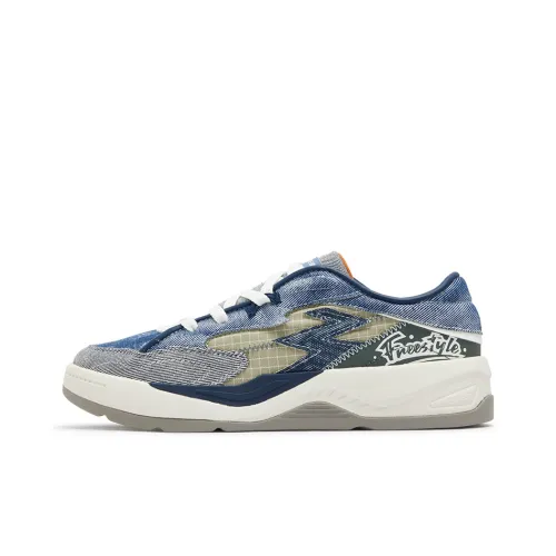 361° Устойчивые к истиранию амортизаторы MID Топ Скейтборд Кроссовки Мужские Синие Белые