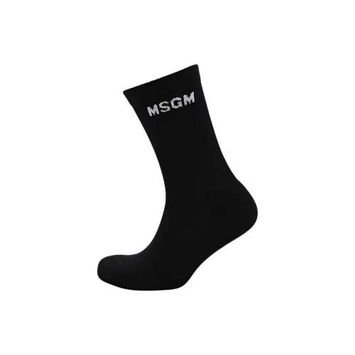 MSGM 1 Пачка Черные Мужские Носки до Икры MID