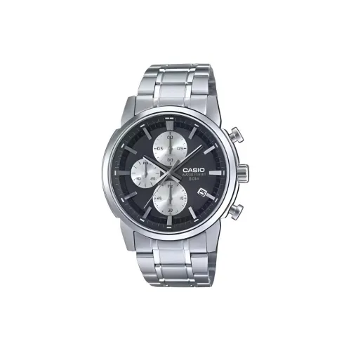 CASIO Кварцевый механизм ремешок из нержавеющей стали унисекс черный циферблат