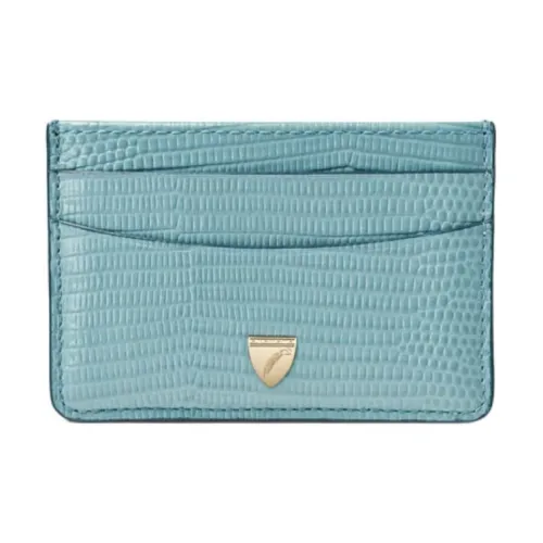 Aspinal Of London Full GRAIN LEATHER Кожаный держатель для карт Женский Васильковый синий