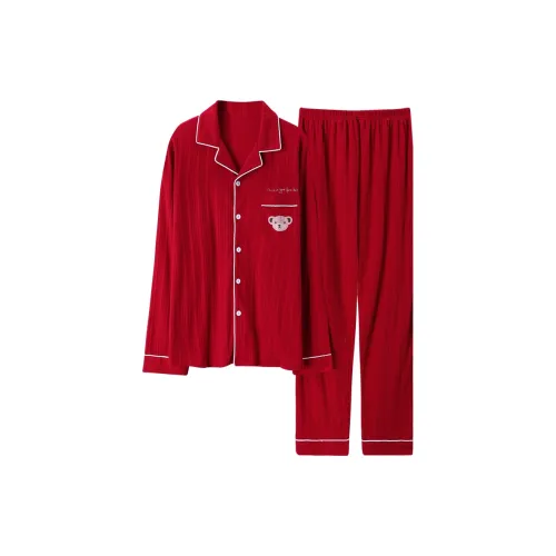 XIAFENYAN Красный Мужской Пижамный Комплект