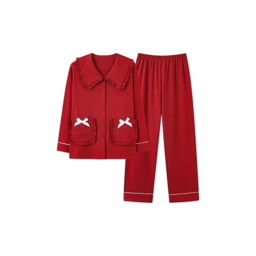 XIAFENYAN Пижамный комплект женский красный
