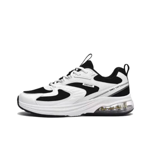 LOTTO Slip-resistant Abrasion-resistant Low Top Urban Commute Casual Running Shoes Men's White Black