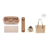 Коричневый плечевые накладки + подкладка City33 бежевого цвета + нижняя подкладка + серый маленький угольный шарик