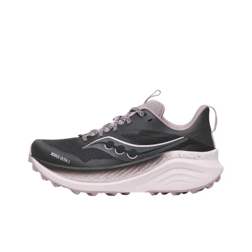 Saucony Slip-resistant Abrasion-resistant Low-top Trail Running Shoes Women's Black Сaucony Противоскользящие Износостойкие Низкие Кроссовки для Беговых Трейлов Женские Черные