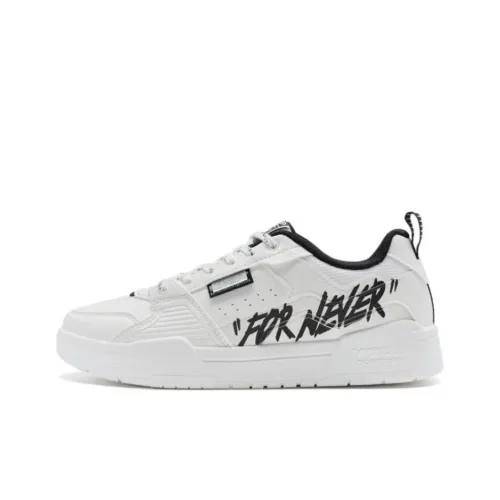 XTEP Infinity Амортизация Износостойкие Низкие Кроссовки для скейтбординга Женские Белые Черные