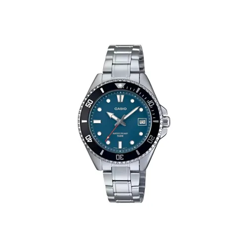 CASIO Кварцевый механизм нержавеющая сталь ремешок мужские часы синий циферблат