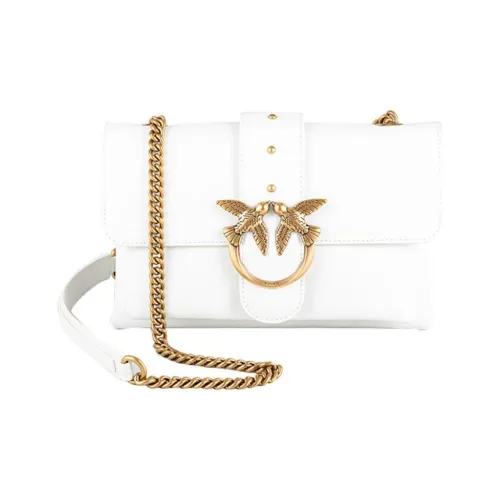 PINKO Корова Кожа Bird Сумка Swallow Сумка Курьерская Сумка Сумка через плечо Мини Женская Белая