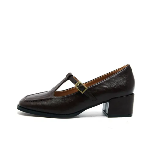 WESTLINK Грубый каблук Туфли Мэри Джейн Женские