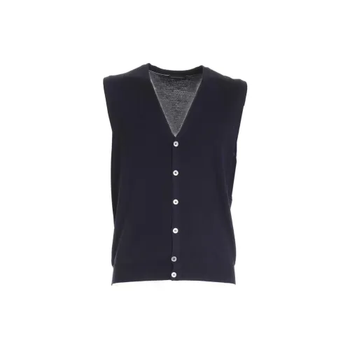 PAOLO FIORILLO Blue Men's Gilets PAOLO FIORILLO Синий Мужской Жилеты
