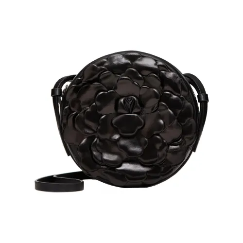 Valentino Atelier Sheepskin Круглая Сумка через плечо Сумка Женская Черная