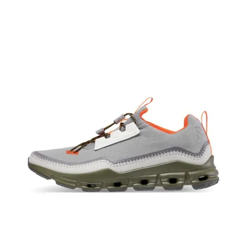 On Cloudaway Амортизация Устойчивость к истиранию Дышащий Низкий Топ Повседневная обувь Мужская Сплав Серый Плющево-зеленый
