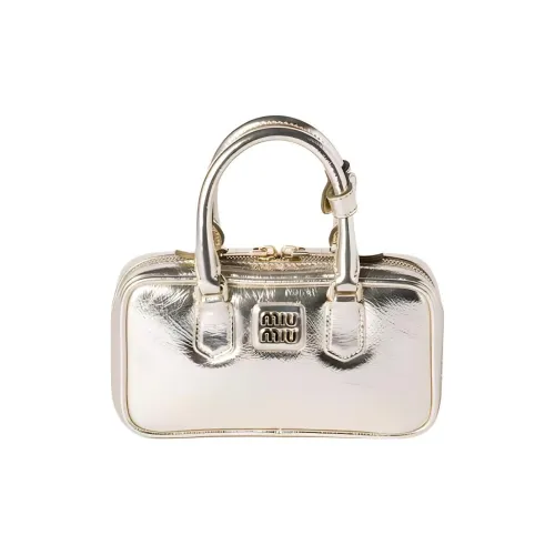 MIU MIU Напп Кожа Сумка через плечо Мини Сумка Женская Желтая Лимонная