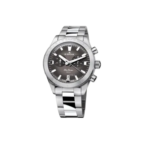 EDOX Кварцевый механизм Мужские часы 40 мм Серый