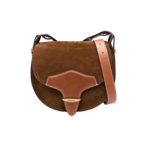 ISABEL MARANT Замша Телячья кожа Седло Сумка Плечевая Сумка Женская Коричневая