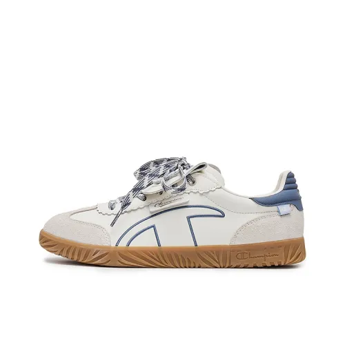 Champion T Trainers Немецкие армейские кроссовки Champ T Trainer Low Топ Кроссовки для скейтбординга Мужской Молочный белый Винтаж Индиго