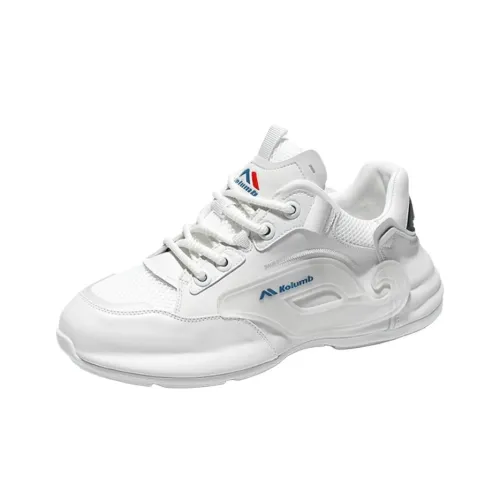 KOLUMB Амортизаторы Lower Resistant Breathable Low Top Casual Men's White
