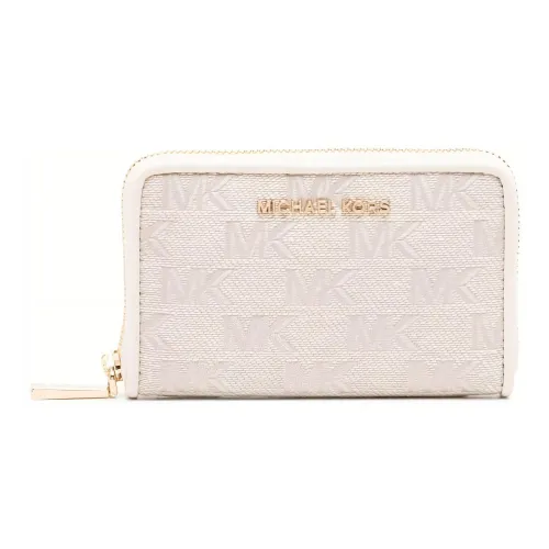 MICHAEL KORS Jet Set Холст Кошелек Женские Экрю