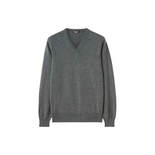 Loro Piana Серый Мужской Кашемировый Свитер