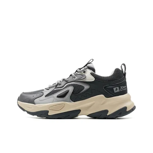 XTEP Износостойкий и Легкий Низкий Топ Casual Мужской Черный Серый