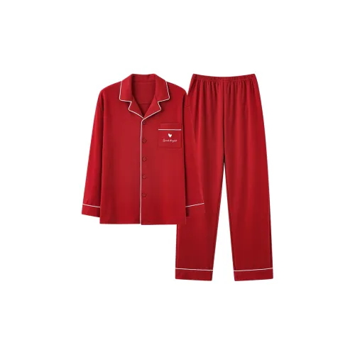 XIAFENYAN Красный Мужской Пижамный Комплект
