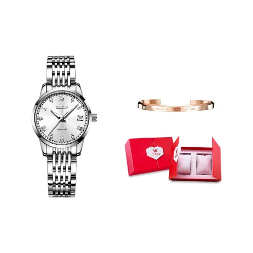 OLEVS Minimalist Series Механические Часы Женские Белый Циферблат