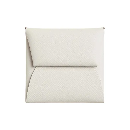 HERMES Bastia Эпсомская кожа Мелочь Кошелек Кошелек Женские M4 Gris Pale Кремово-серый