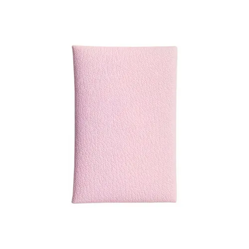 HERMES Mysore Шевро Картхолдер Женский Светло-розовый