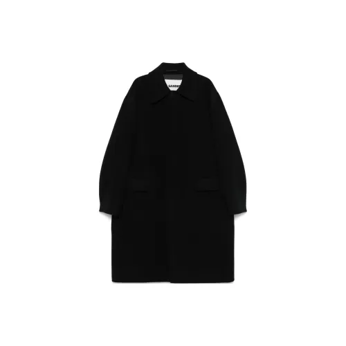 JIL SANDER Мужское черное пальто