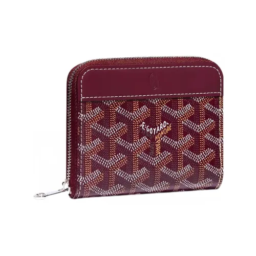GOYARD MATIGNON Холст и Кожа Кошелек Маленький Унисекс Бордовый